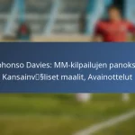 Rachael Annis: Maajoukkueen vaikutus, Panostukset, Avainottelut