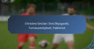 Christine Sinclair: Ennätysgoolit, Turnausesitykset, Palkinnot