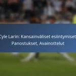 David Wotherspoon: Maajoukkueen vaikutus, Avainesitykset, Panokset