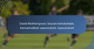 David Wotherspoon: Seuran kohokohdat, Kansainväliset saavutukset, Saavutukset